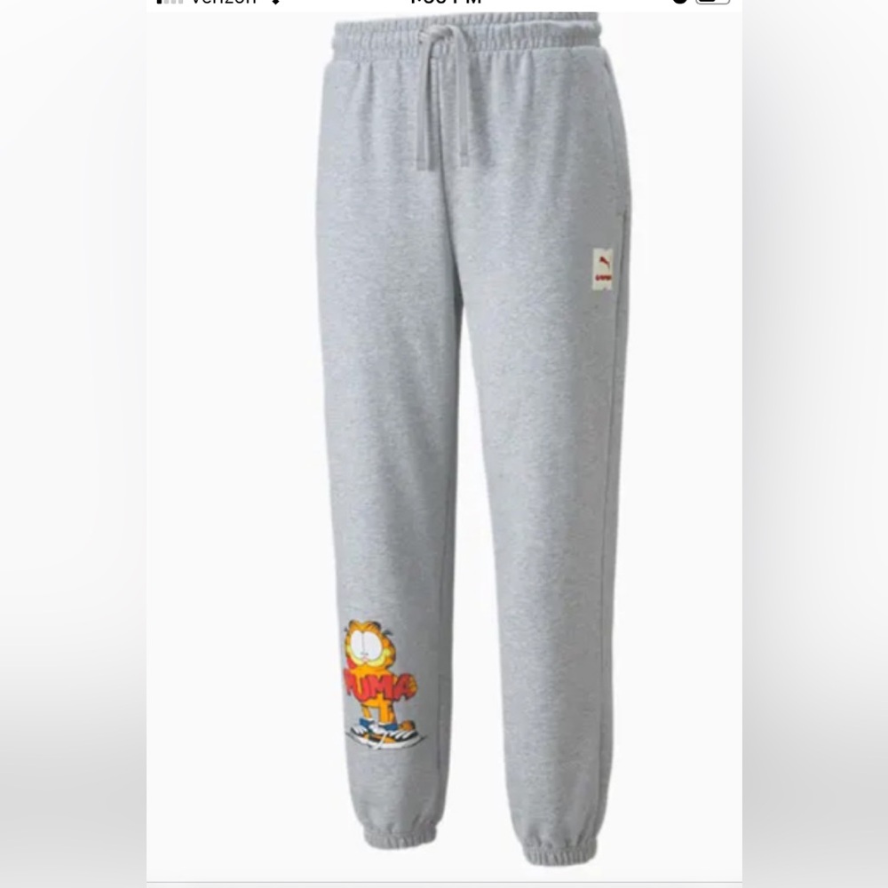 Puma X Garfield Men’s Jogger Sweatpants in Gray. SIZE SMALL.